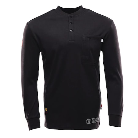 Black Henley Shirt XL